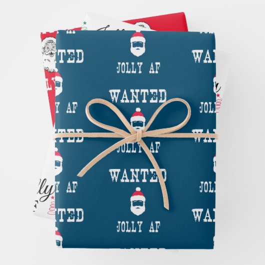 Jolly AF Funny Christmas Set Wrapping Paper Sheets Geschenkpapier Set (Beispiel)