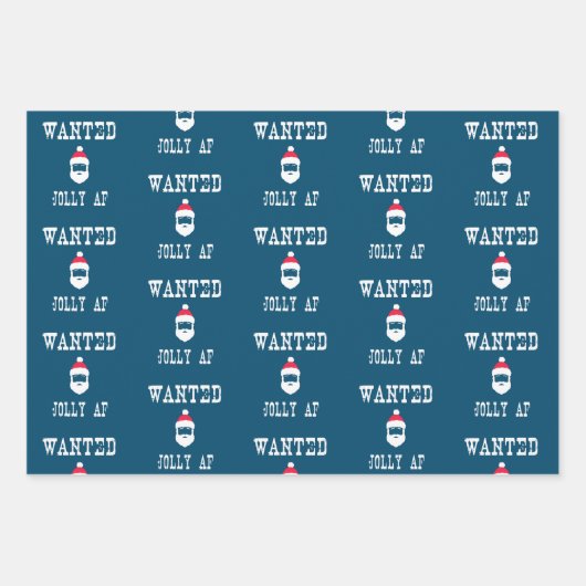 Jolly AF Funny Christmas Set Wrapping Paper Sheets Geschenkpapier Set (Vorderseite)