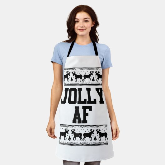 Jolly AF hässlicher Weihnachtspulli lustige Weihna Schürze (Getragen)