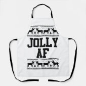 Jolly AF hässlicher Weihnachtspulli lustige Weihna Schürze (Vorderseite)