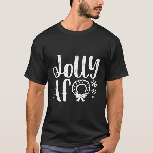 Jolly Af Niedlich Christmas T-Shirt (Vorderseite)