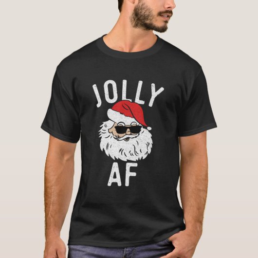 Jolly Af Santa Sunglasses T-Shirt (Vorderseite)