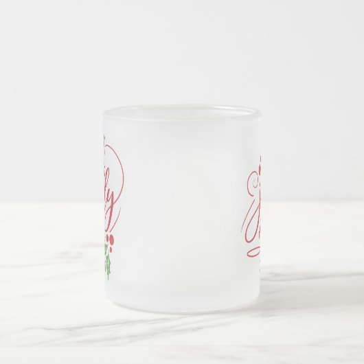 Jolly AF Weihnachtsfest Party Trinken Spaß Mattglastasse (Mittel)