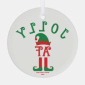 Jolly AF - Weihnachtsschmuck, Helferelf des Weihna Ornament Aus Glas (Rückseite)