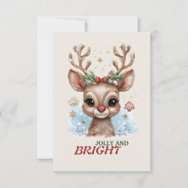 Jolly and Bright Christmas Grußkarte Karte