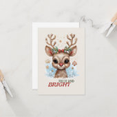 Jolly and Bright Christmas Grußkarte Karte (Vorderseite/Rückseite Beispiel)