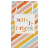 Jolly and Bright Fun Bold Stripes Weihnachten Kleine Geschenktüte (Vorderseite)
