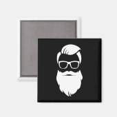 Jolly Angesagt Hipster Weihnachtsgeschenk Magnet (Vorderseite/Rückseite)