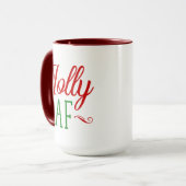 Jolly As F*** Funny Christmas Spirits Geschenk Tasse (Vorderseite Links)