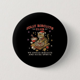 Jolly Biscuits Club _ Vintage Weihnachtskatze Bäck Button