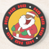 Jolly Black Saint Nicholas 2 Sandstein Untersetzer (Vorne)