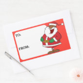 Jolly Black Saint Nicholas Gift Tag Sticker (Umschlag)