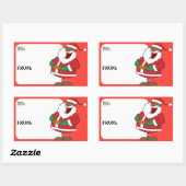 Jolly Black Saint Nicholas Gift Tag Sticker (Blatt)