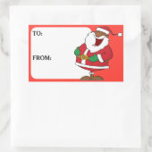 Jolly Black Saint Nicholas Gift Tag Sticker (Tasche)