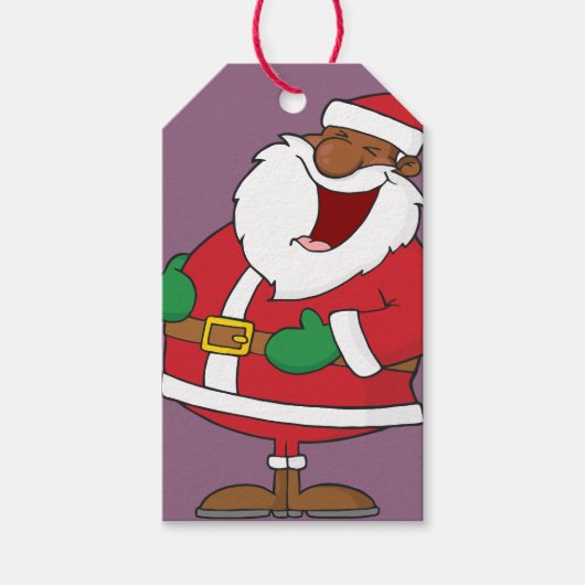 Jolly Black Saint Nicholas Paper Geschenktag Geschenkanhänger (Vorderseite)