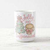Jolly & Caffeinated Coquette Christmas Latte Mug Kaffeetasse (Mittel)