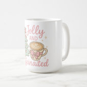 Jolly & Caffeinated Coquette Christmas Latte Mug Kaffeetasse (VorderseiteRechts)