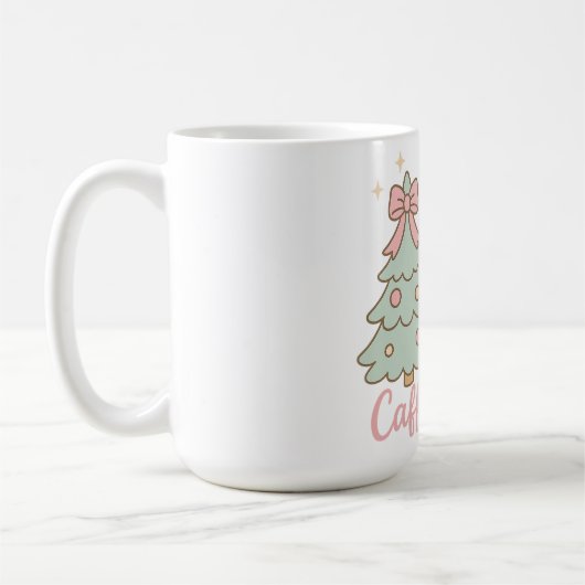 Jolly & Caffeinated Coquette Christmas Latte Mug Kaffeetasse (Links)
