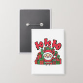 Jolly Cartoon Santa Christmas-67748 Button (Vorderseite/Rückseite)