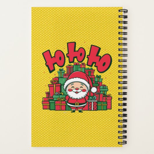 Jolly Cartoon Santa Christmas-67748 Notizblock (Rückseite)