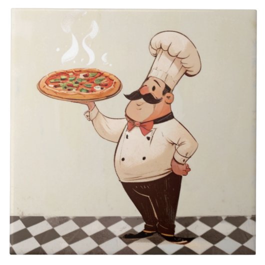 Jolly Chef: Chefs Hat Cook Presents Pizza Kitchen Fliese (Vorderseite)