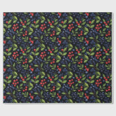 Jolly Christmas Berries präsentiert Geschenkwrap Geschenkpapier (Flach)