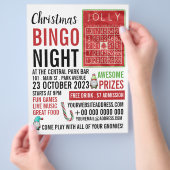 Jolly Christmas, Bingo Night Advertising Flyer (Hand)