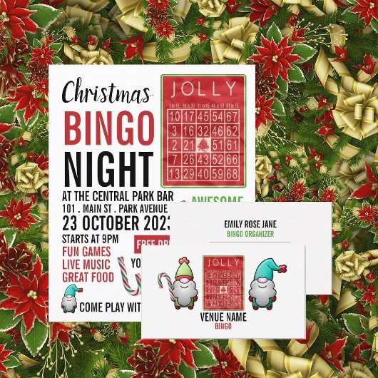 Jolly Christmas, Bingo Night Advertising Flyer