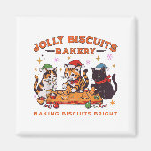 Jolly Christmas Biscuits Bakery Baking Crew Xmas C Magnet (Vorne)