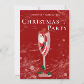 Jolly Christmas Cheers mit Santa Champagne Einladung (Vorderseite)