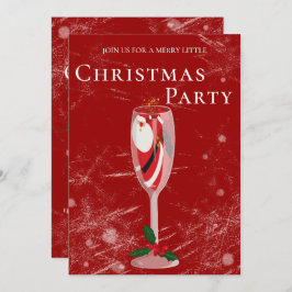 Jolly Christmas Cheers mit Santa Champagne Einladung