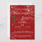 Jolly Christmas Cheers Santa champagne Holiday Einladung (Rückseite)