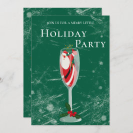 Jolly Christmas Cheers Santa champagne Holiday Einladung