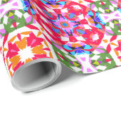 Jolly Christmas Colorful Maximalist Moderne froh Geschenkpapier (Rolleneckpunkt)