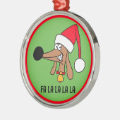 Jolly Christmas Dackel Ornament Aus Metall (Links)