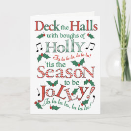 Jolly Christmas Deck die Hallen mit Holly Karte