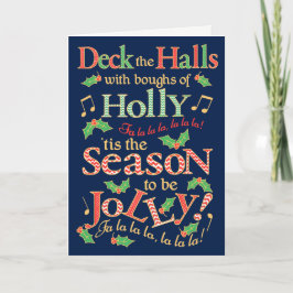 Jolly Christmas Deck die Hallen mit Holly Karte