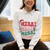 Jolly Christmas Design mit Weihnachtsmannmütze Sweatshirt