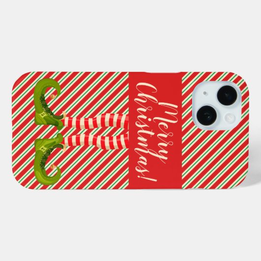 Jolly Christmas Elf Legs and Stripes Case-Mate iPhone Hülle (Rückseite (Horizontal))