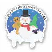 Jolly Christmas Fellas Aufkleber (Vorderseite)