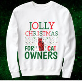 Jolly Christmas für Katzenbesitzer Personalisiert  Sweatshirt