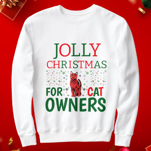Jolly Christmas für Katzenbesitzer Personalisiert Sweatshirt
