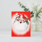 Jolly Christmas Greetings Feiertagspostkarte (Stehend Vorderseite)