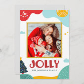 Jolly Christmas Grußkarte Feiertagskarte (Vorne/Hinten)