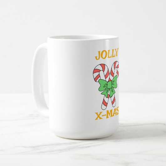 JOLLY CHRISTMAS KAFFEETASSE (Vorderseite Links)