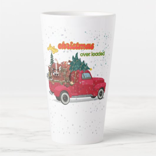 Jolly Christmas Overloaded Truck Milchtasse (Vorderseite)