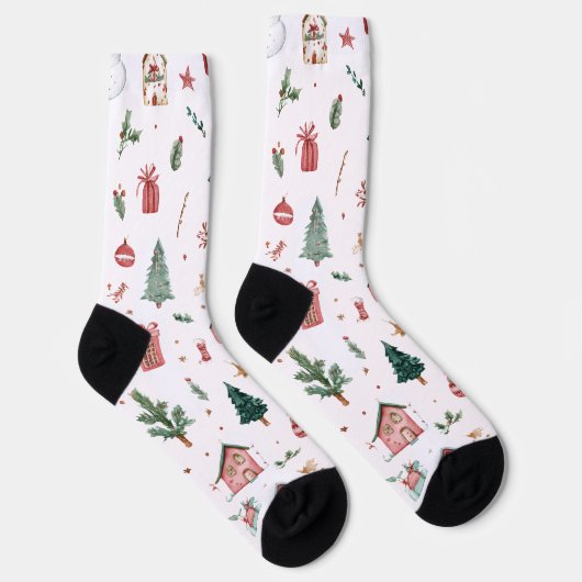 Jolly Christmas Pattern Socks | Fun Gift  Socken (Rechts)