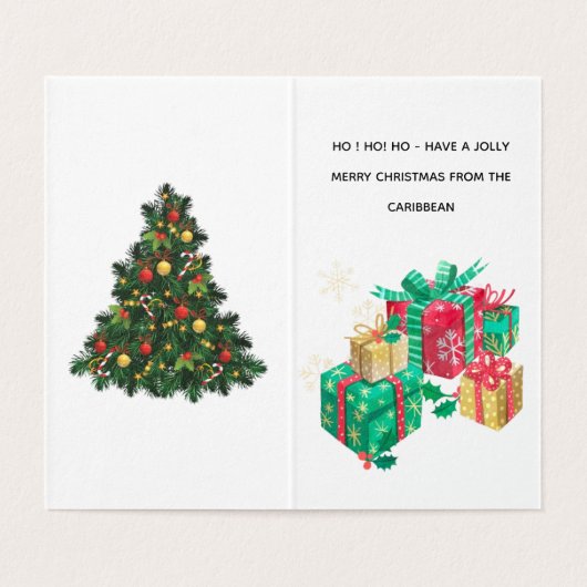 Jolly Christmas Postcard (Innenseite Aufgefaltet)