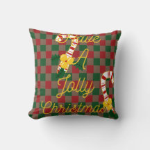 Jolly Christmas Red Green Schachbrett Kariert Cand