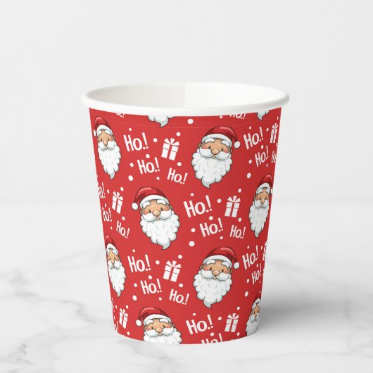 Jolly Christmas Santa Claus Pappbecher (Links)